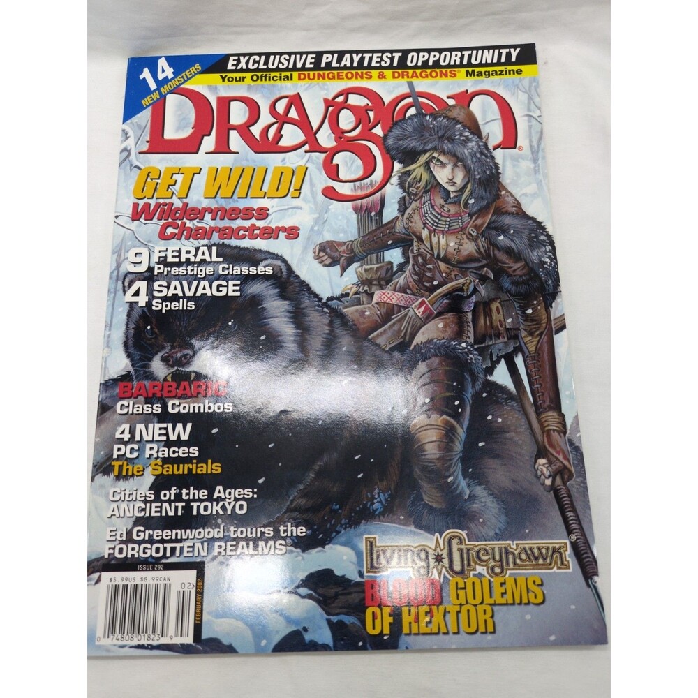 Dragon Wilderness Dungeons And Dragons Magazine #292 February 2002